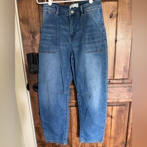 Risen barrel jeans